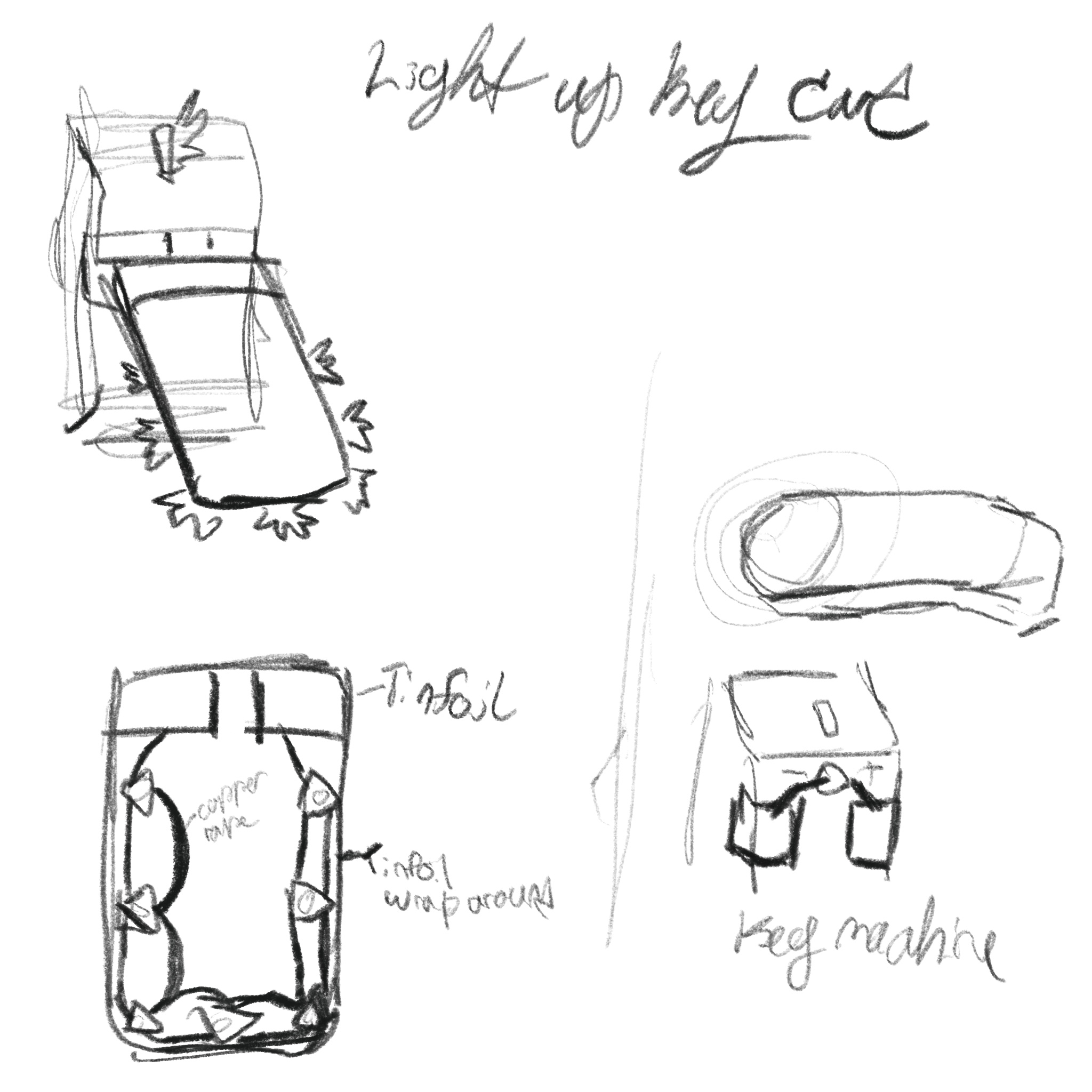 a key card that lights up when scanned, for fun and sillies