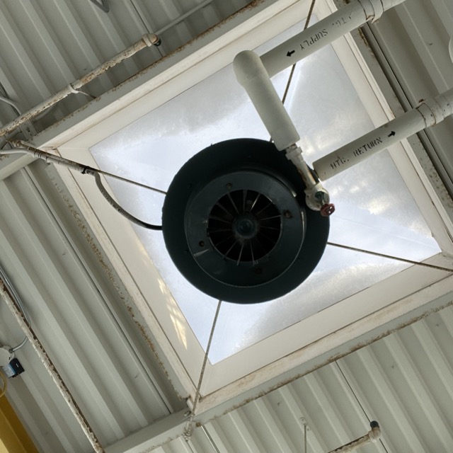 entering The AA wing there are very loud overhead fans, audio of that. when listinging so closely for small sounds it was almost startling how loud it was.