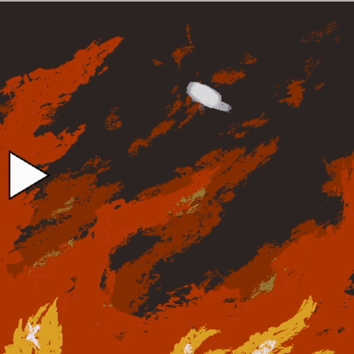 I decided to use a png of fire that I had drawn earlier to see if I could make it look like it was flickering with the music. I thought the effect was alright after playing with the peramaters a little.
