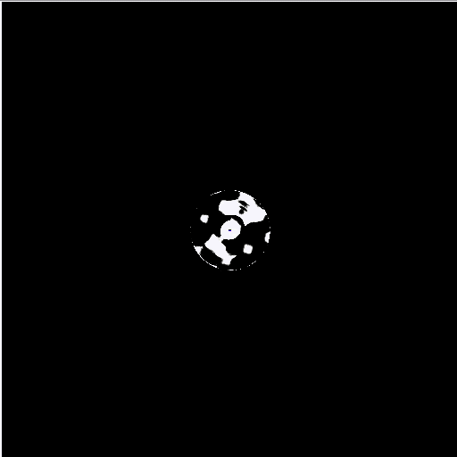 This is the result of leaving the record png I was using spinning accidentally for hours, It was a really intresting effect although Im not sure how or why it looks like this.