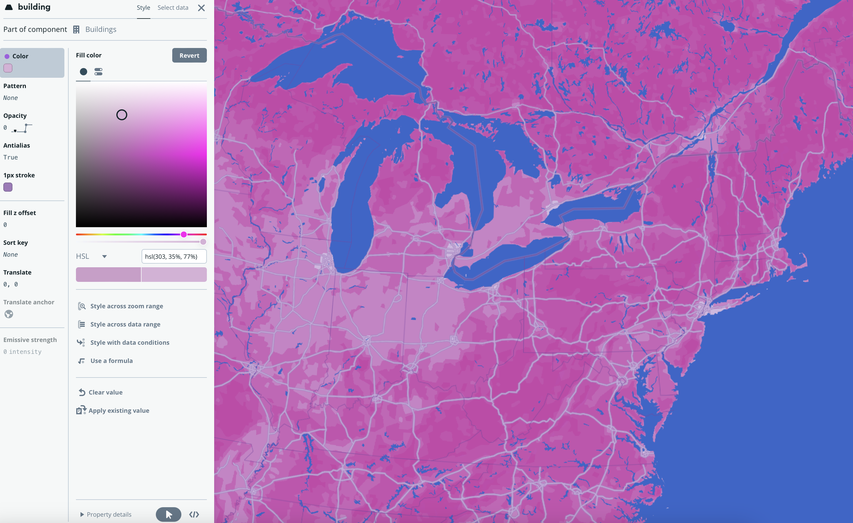 looking at how colours appear on different scales