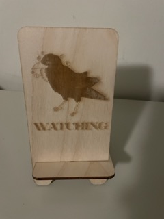 the actual lazer cut phone holder