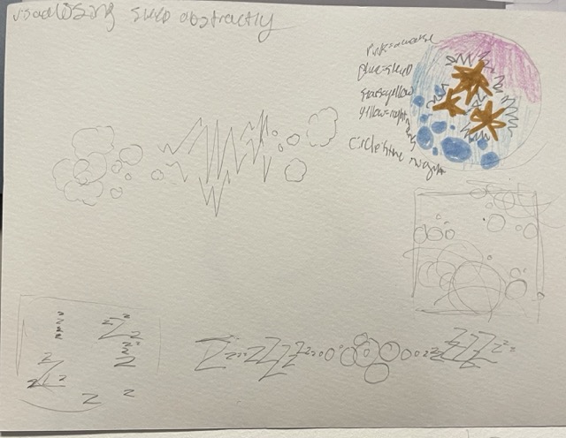 experimenting on how I could abstractly visualize sleep time and quality data