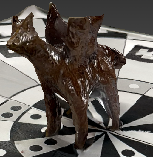 a ceramic dragon I got at zine zone last year. I find this little creature so incredily compelling for some reason. Something about how you can see how he was made with pinches and you can see the imprints from him being made by someone's hands. He feels like he has a soul to me, he also reminds me of a book series I read when I was younger where there was a family that crafted dragons little dragons out of clay and they came to life when they found their person and you had to make sure to treasure them or they died. Anyways, the scan went way better than I expected considering how small and shiny it is.