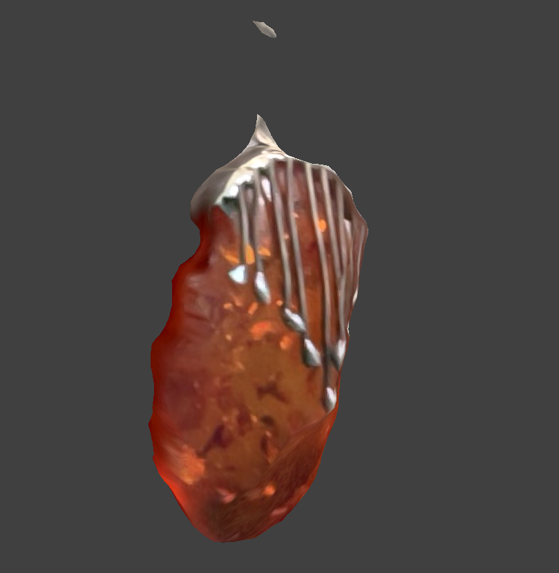 the top of the pendant was a little lumpy in the previous scan so I was experimenting and seeing if hanging it would make a difference. Honestly I think it went worse.
